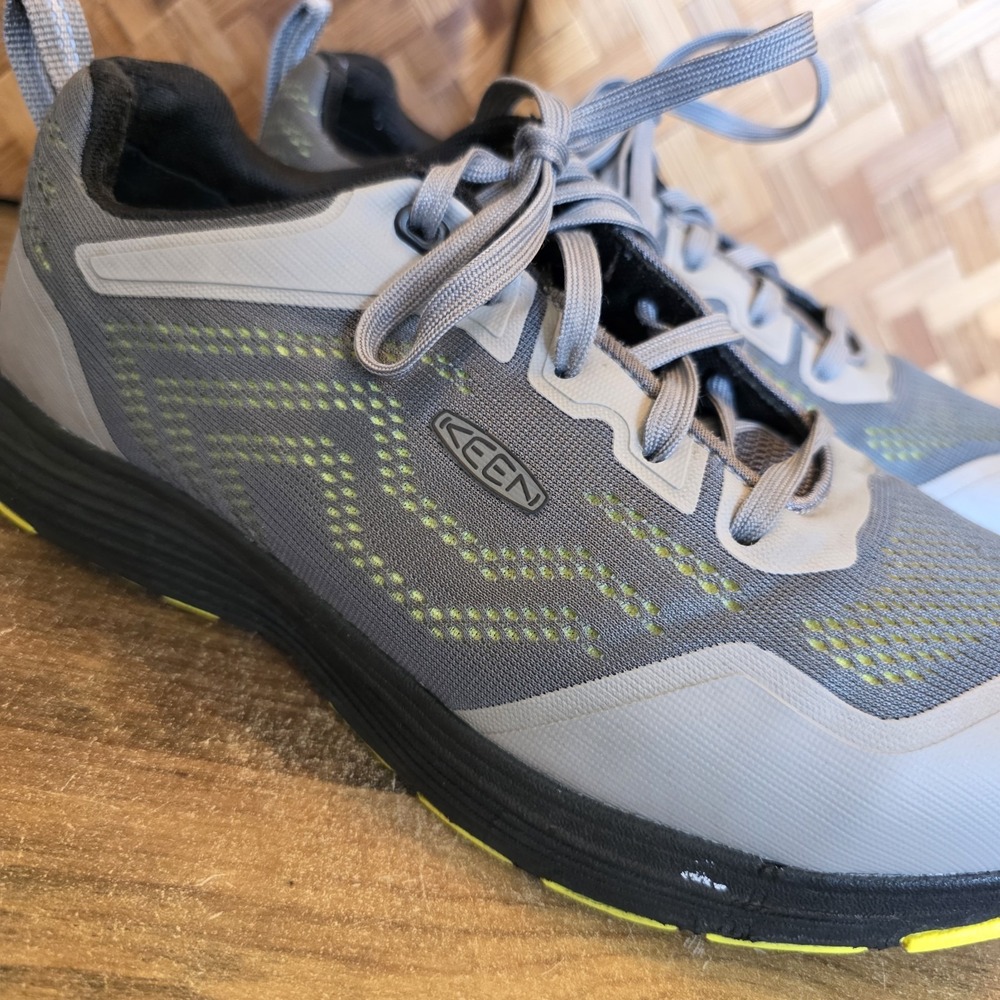 Keen® Men's Shoes Size 8.5EE Gray & Black Aluminum Safety Toe Work Shoe Tie - Picture 8 of 16